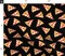 Pizza Black Food Slice Junk Food Pepperoni Custom Printed Fabric by Spoonflower Various Fabrics by the Yard or Fat Quarter